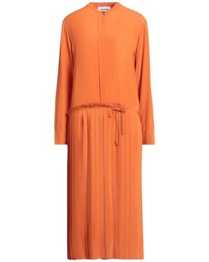 Hache Midi Dress Acetate, Silk - Orange