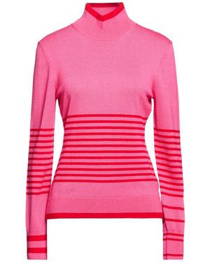 Erin Snow Fuchsia Turtleneck Merino Wool - Pink