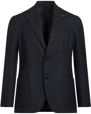 Lardini Midnight Blazer Polyester, Virgin Wool - Blue