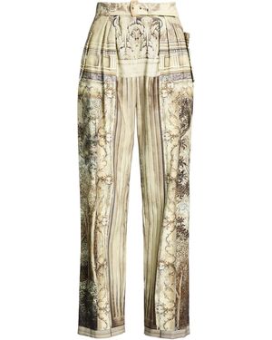 Alberta Ferretti Light Trousers Cotton - Natural