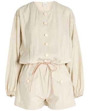 Alysi Chocolat Playsuit Silk, Polyamide - Natural