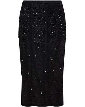 Marco Rambaldi Midi Skirt Polyamide, Elastane - Black