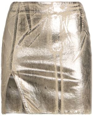 Rick Owens Denim Skirt Cotton, Polyester, Rubber - Natural