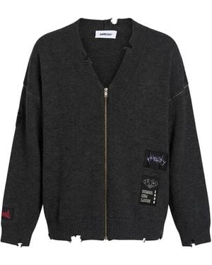 Ambush Charcoal Cardigan Virgin Wool - Black