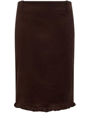 MEIMEIJ Midi Skirt Cotton, Elastane - Brown
