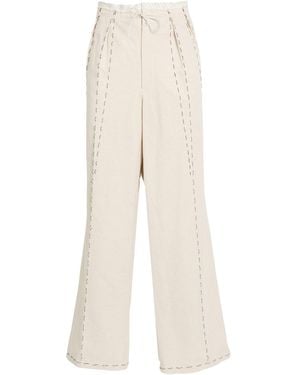 Maison Margiela Trousers Cotton, Linen - White