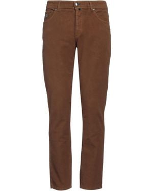 Luigi Borrelli Napoli Pants Cotton, Elastane - Brown
