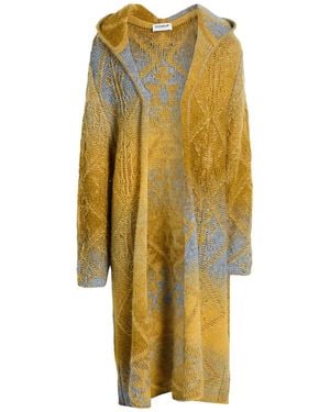 Dondup Coat Acrylic, Mohair Wool, Wool, Polyamide, Alpaca Wool - Yellow