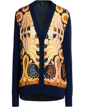 Etro Cardigan Wool, Cashmere, Silk - Blue