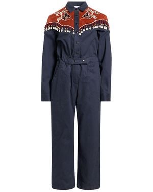 Stella Jean Jumpsuit Cotton, Elastane - Blue