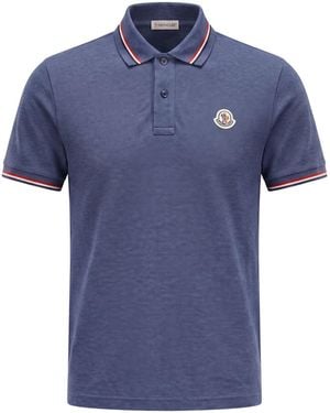 Moncler Polo Shirt Cotton - Blue