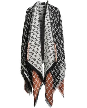 Elisabetta Franchi Cape Acrylic, Wool, Viscose - Black