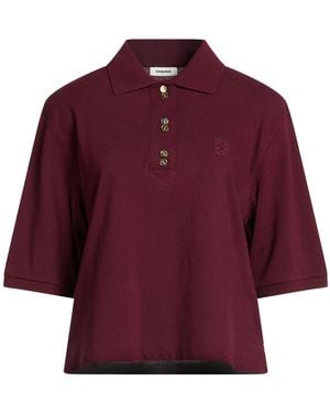 Sandro Burgundy Polo Shirt Cotton - Red