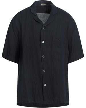 Barena Midnight Shirt Linen, Cotton - Black