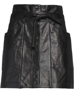 Isabel Marant Mini Skirt Lambskin - Black