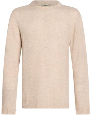 Irish Crone Jumper Virgin Wool, Polyester, Polyamide, Acrylic - Natural