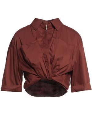 Semicouture Top Cotton, Polyamide, Elastane - Red