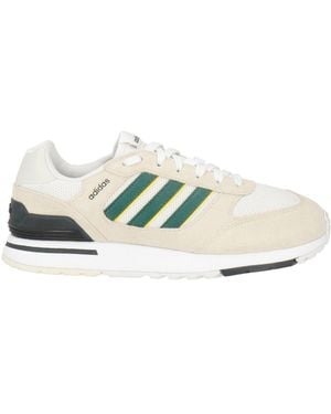 adidas Cream Sneakers Leather, Textile Fibers - White