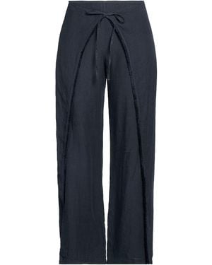 120% Lino Trousers Linen - Blue