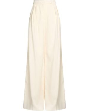 Max Mara Cream Pants Virgin Wool - White