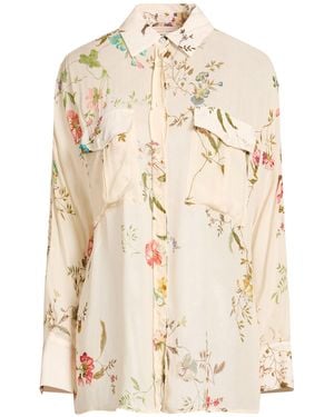 Semicouture Cream Shirt Viscose - Natural