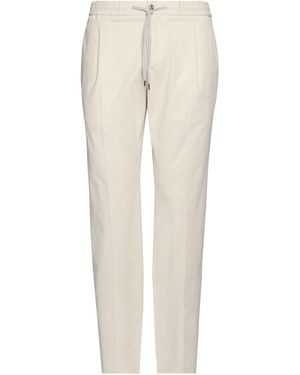 PT Torino Cream Trousers Cotton, Elastane - Natural