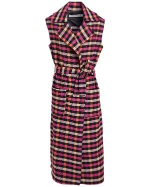 Shirtaporter Fuchsia Coat Wool, Polyamide, Polyester - Red