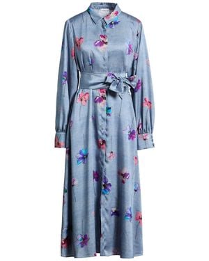 Marella Slate Maxi Dress Polyester - Blue