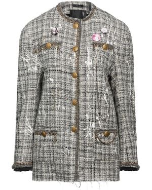 R13 Jacket Cotton, Acrylic, T-400 Fiber, Rayon, Wool - Gray