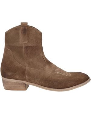 Divine Follie Khaki Ankle Boots Leather - Brown