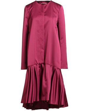 Rochas Garnet Overcoat & Trench Coat Polyester - Red