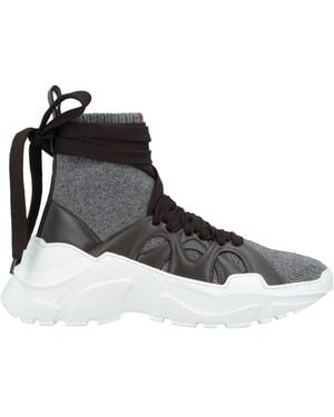 Agnona Sneakers Textile Fibers, Leather - Black