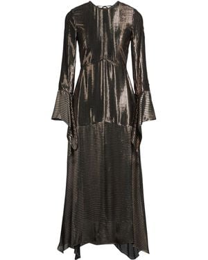 long sleeve sequin midi dress Olive Green Sequin Lace Long Sleeve Midi Dress