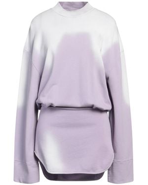 The Attico Cotton Fleece Logo Mini Dress - Purple