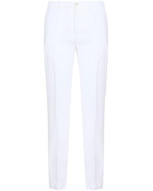 120% Lino Trousers Linen - White