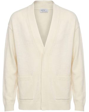 Aion Cream Cardigan Cashmere - White