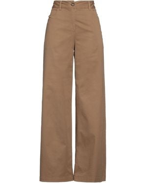ALESSIA SANTI Trousers Cotton, Elastane - Brown