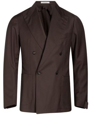 Tagliatore Dark Suit Super 110S Wool - Brown