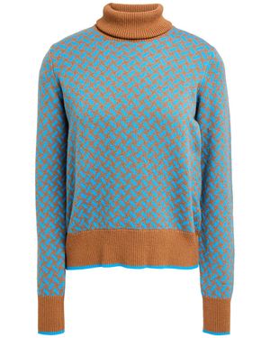 Drumohr Rollkragenpullover - Blau