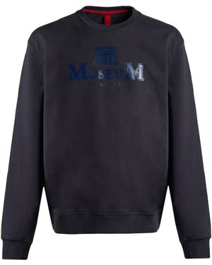 Museum Charcoal Sweatshirt Cotton, Polyester - Blue