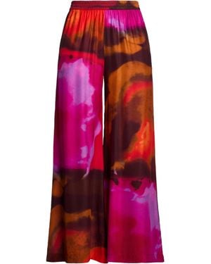 Gianluca Capannolo Fuchsia Trousers Silk - Red