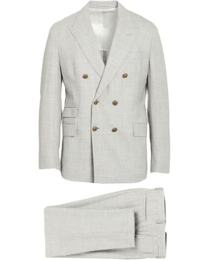 Eleventy Platinum Suit Wool, Silk, Linen - White