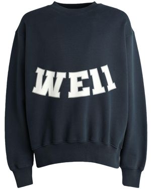 we11done Sweatshirt Cotton, Polyurethane - Blue