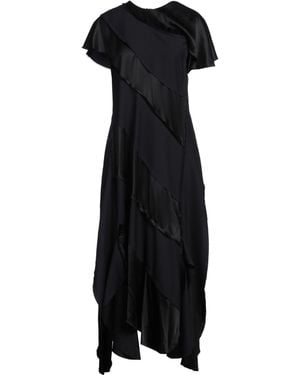 Plan C Midi Dress Viscose, Virgin Wool - Black