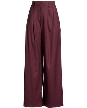 ViCOLO Burgundy Pants Polyester, Viscose, Elastane - Red