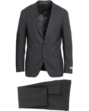 Canali Charcoal Suit Wool - Black