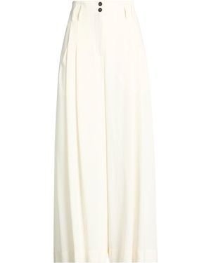Isabel Benenato Pants Virgin Wool, Viscose - White