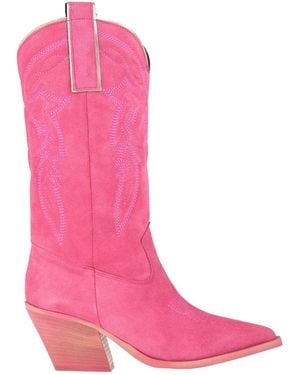 G.P. SHOES Fuchsia Boot Leather - Pink
