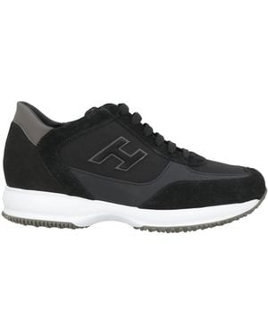 Hogan Sneakers Leather, Textile Fibers - Black