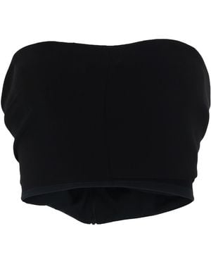 Del Core Top Virgin Wool, Elastane, Acetate, Silk - Black